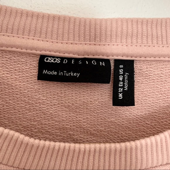 ASOS Maternity nursing sweatshirt with snap side in pink - Picture 5 of 5